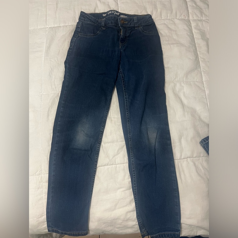 Cat & Jack, Girls Denim Jeans size 10 preowned super stretch straight